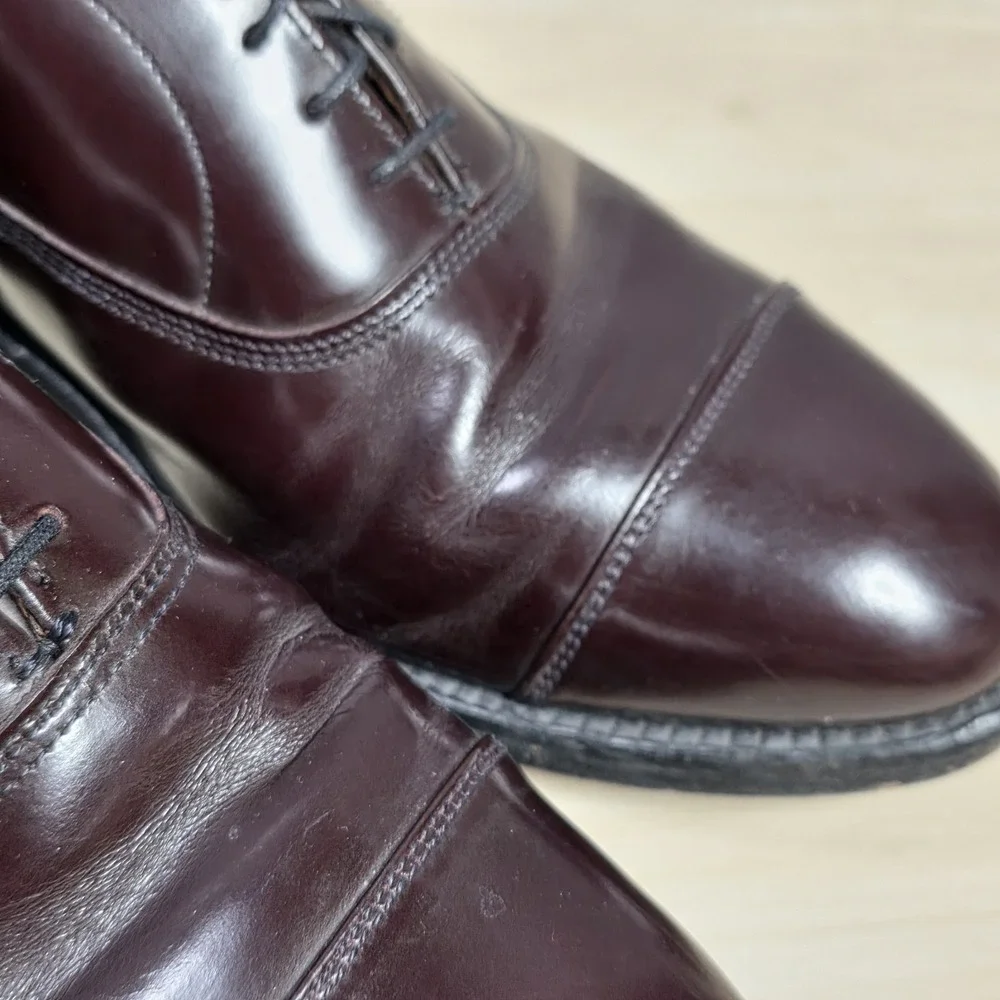 Allen Edmonds Park Avenue Brown Leather Cap Toe‎ Shoes Size 8 D 5675
